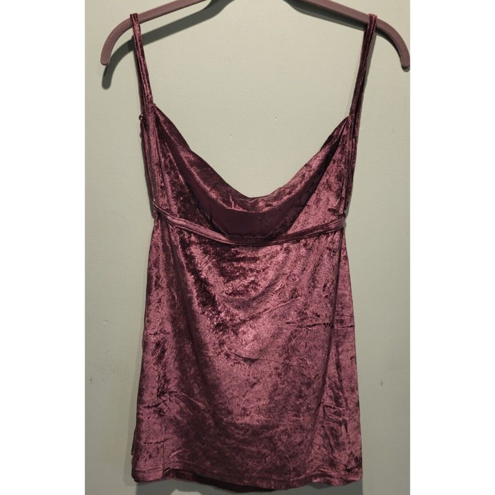 New Intimately Free People Mauve Velvet Sleeveless Backless Babydoll Top Size S